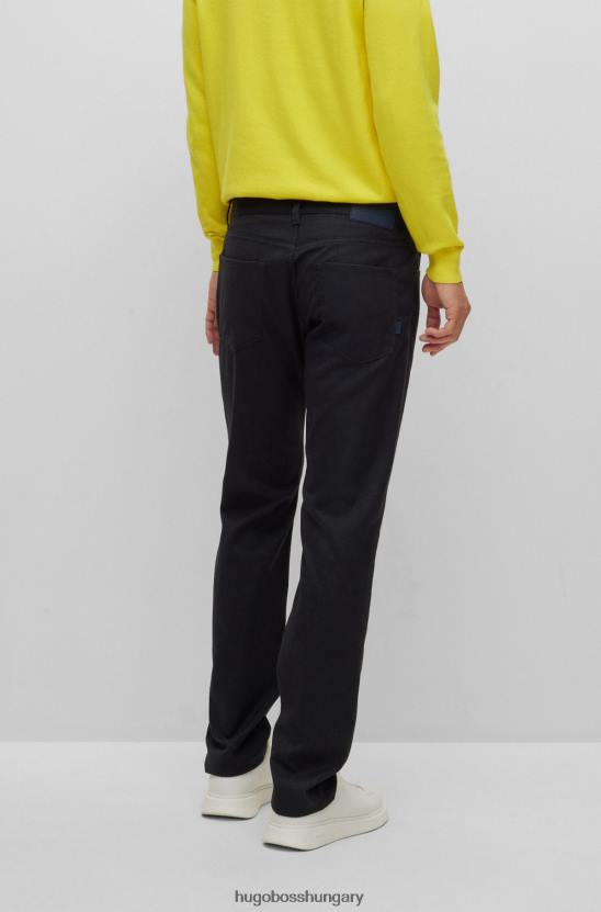 Hugo Boss sötétkék hugo normál szabású farmer melange stretch farmerből 80P62640 sötétkék