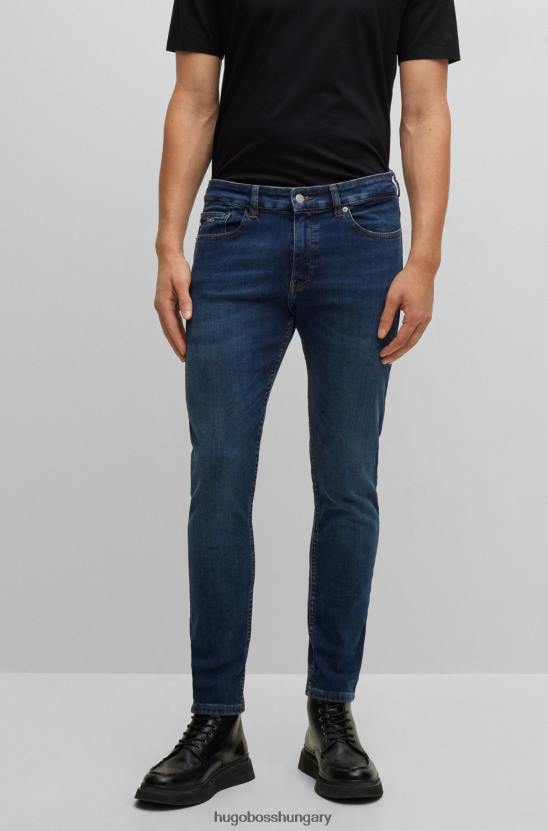 Hugo Boss sötétkék hugo slim-fit farmer indigó szupersztreccs farmerből 80P61042 sötétkék