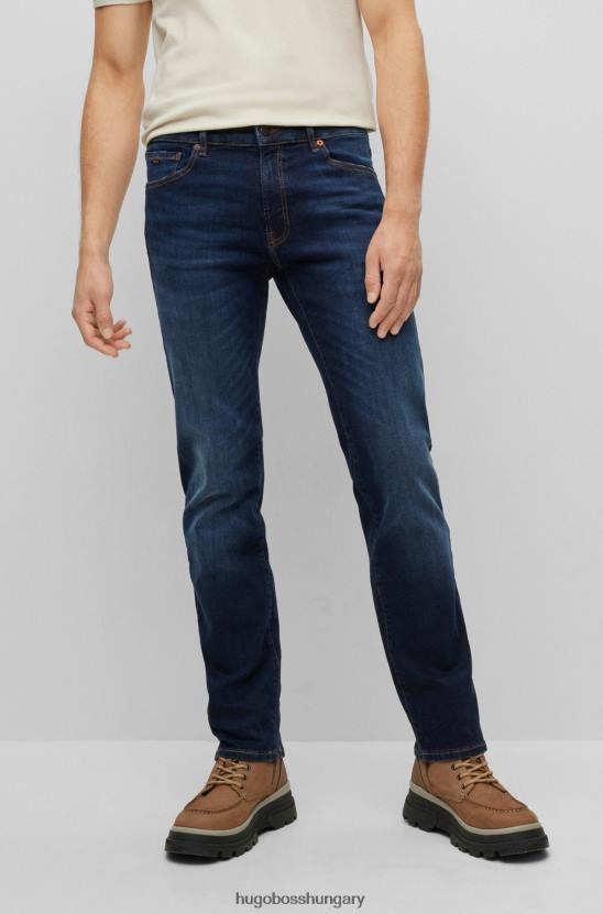 Hugo Boss sötétkék hugo slim-fit farmer márványkék komfort-sztreccs farmerből 80P62004 sötétkék