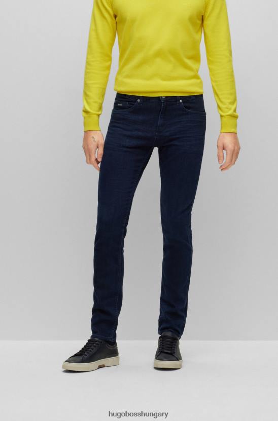 Hugo Boss sötétkék karcsúsított farmer kék olasz szuperpuha farmer hugo színben 80P61362 sötétkék