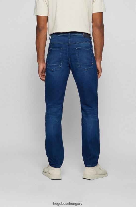 Hugo Boss sötétkék keskeny szabású farmer sötétkék kényelmes kötött farmer hugo színben 80P61915 sötétkék