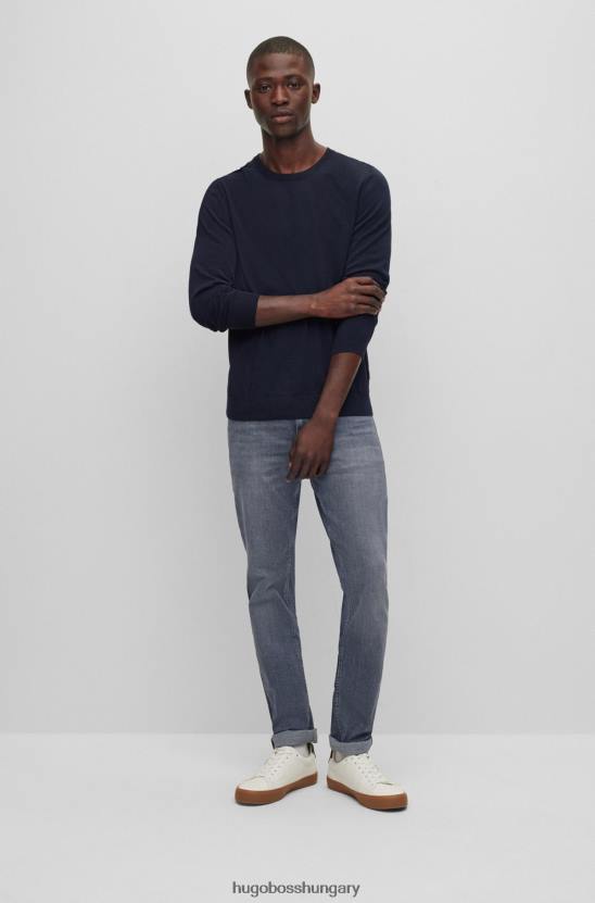 Hugo Boss szürke extra karcsú szabású farmer szürke kasmír tapintású farmer hugo színben 80P61609 szürke