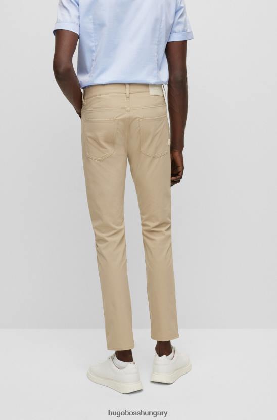Hugo Boss világos bézs karcsúsított farmer vízlepergető sztreccs farmer hugo anyagból 80P61404 világos bézs