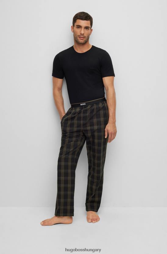 Hugo Boss fekete hugo három csomag logóval hímzett pamut póló 80P61358 fekete