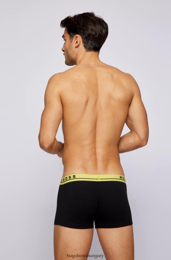 Hugo Boss három csomag fekete sztreccspamut ládák logós derékpánttal hugo 80P61131 fekete