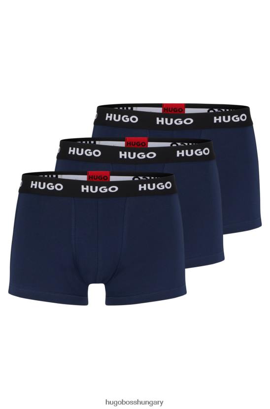 Hugo Boss három csomag logós derékpántos ládák sztreccs pamut hugo sötétkék színben 80P63162 sötétkék
