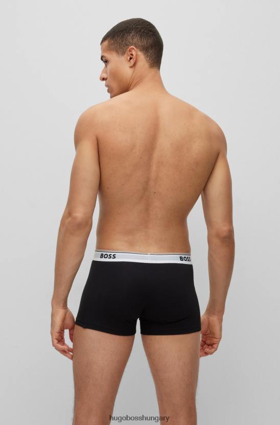 Hugo Boss három csomag sztreccs pamut ládák fekete hugo logóval 80P62846 fekete/fehér/piros