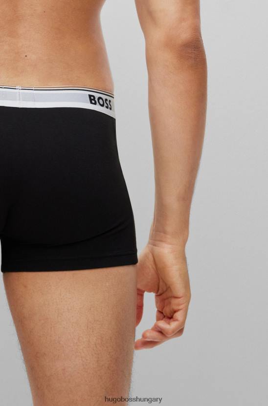 Hugo Boss három csomag sztreccs pamut ládák fekete hugo logóval 80P62846 fekete/fehér/piros