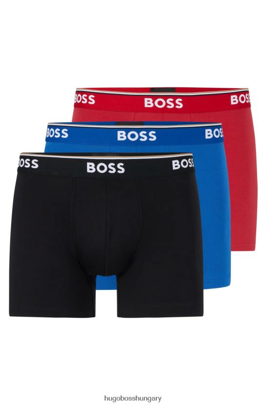 Hugo Boss hugo három csomag sztreccs pamut boxeralsó fekete logóval 80P62344 fekete