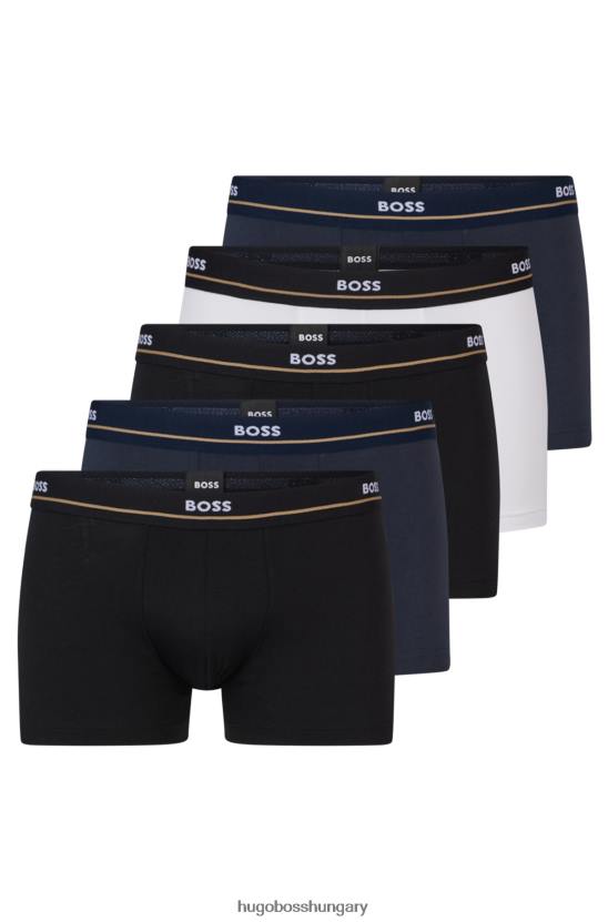 Hugo Boss hugo ötös csomag sztreccs pamut ládák logós derékpánttal fehér 80P63636 fekete/fehér/kék