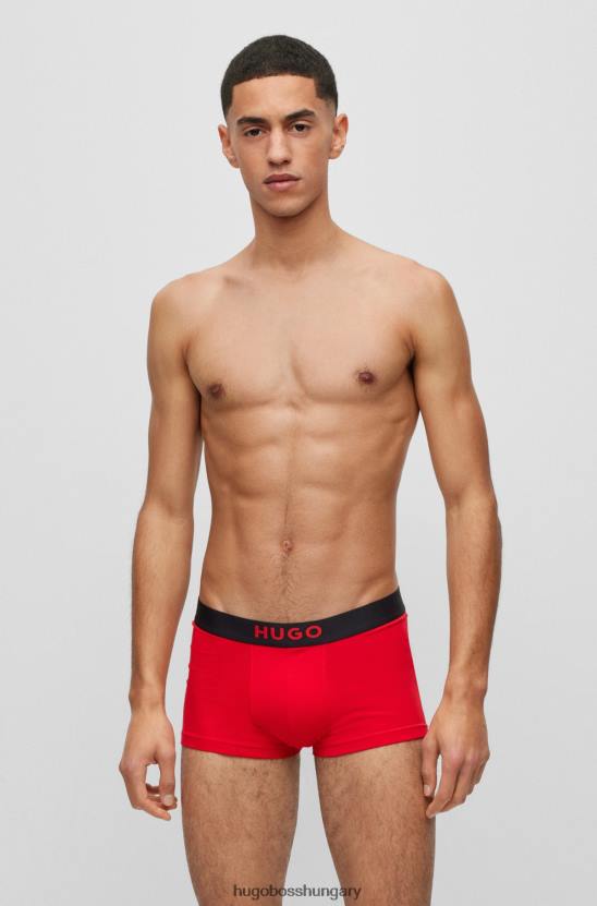 Hugo Boss két csomag logós derékpántos ládák sztreccs pamut fekete hugóból 80P63255 fekete piros