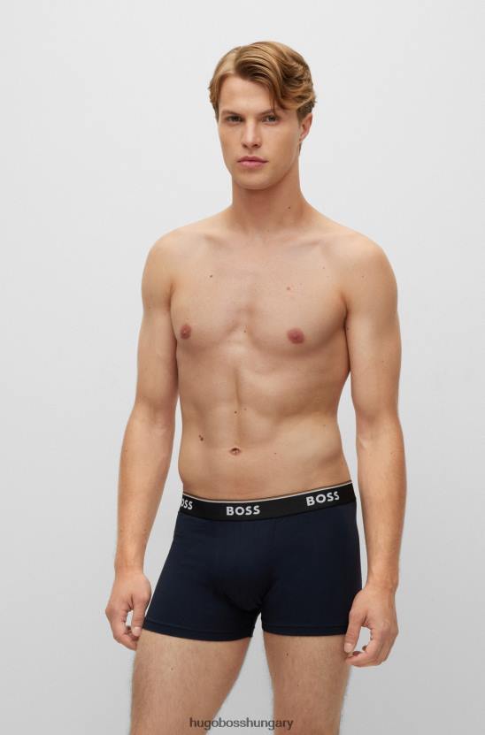 Hugo Boss mintás három csomag sztreccs pamut ládák, logóval hugo 80P62847 mintás
