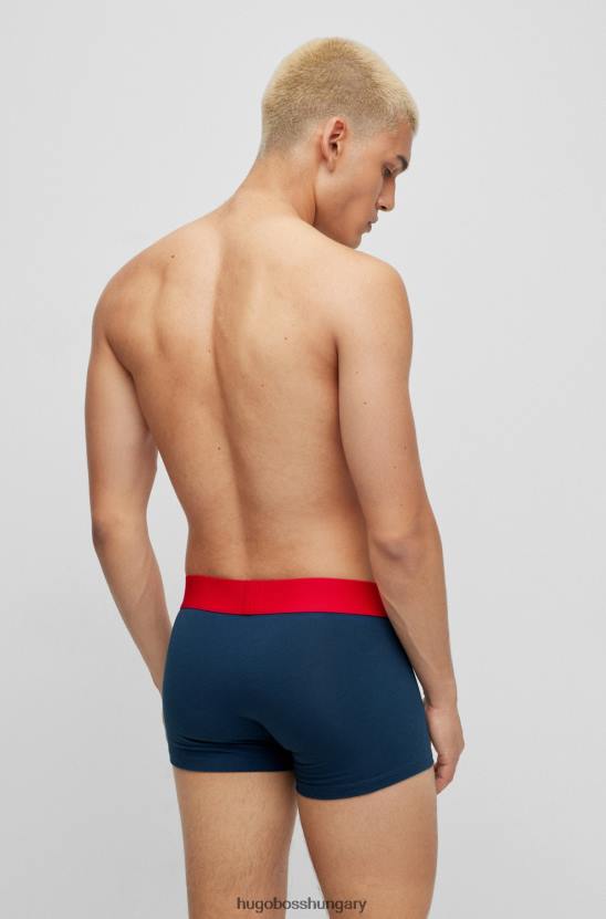 Hugo Boss szabályos magasságú sztreccs pamut fazonok, szilikon logóval hugo sötétkék 80P63301 sötétkék