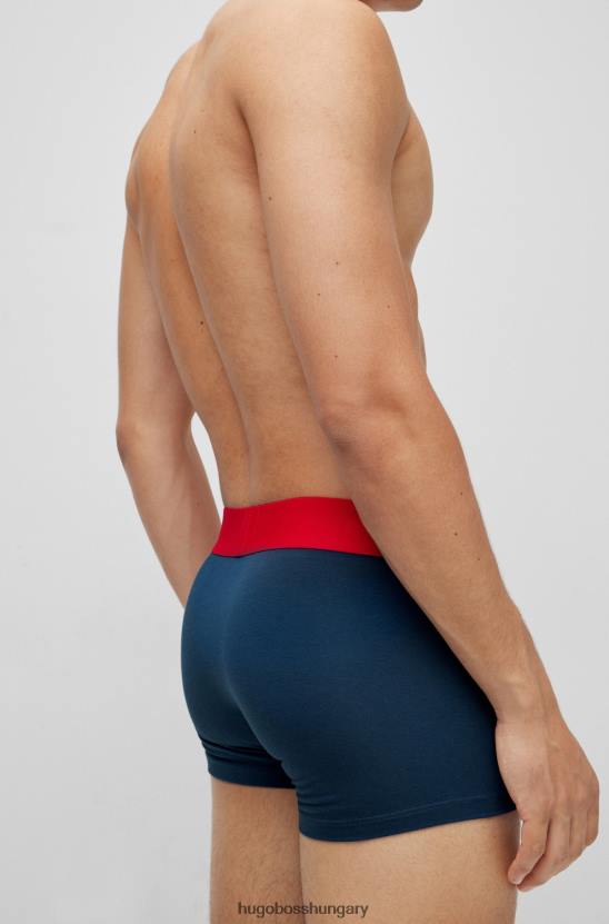 Hugo Boss szabályos magasságú sztreccs pamut fazonok, szilikon logóval hugo sötétkék 80P63301 sötétkék