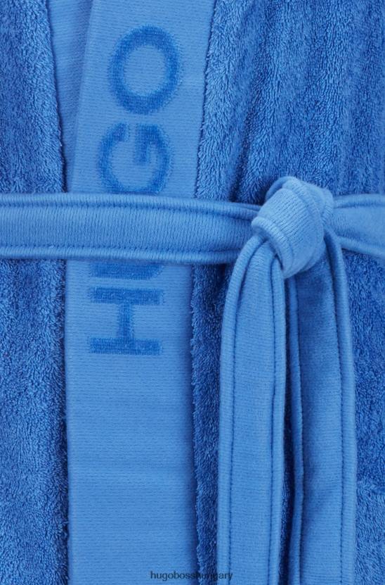 Hugo Boss egyiptomi-pamut pongyola márkás kendőhajtókás hugo kék 80P63699 kék