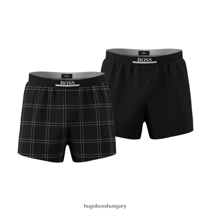 Hugo Boss 2 csomagos boxer 50450096 fekete 80P6237 fekete