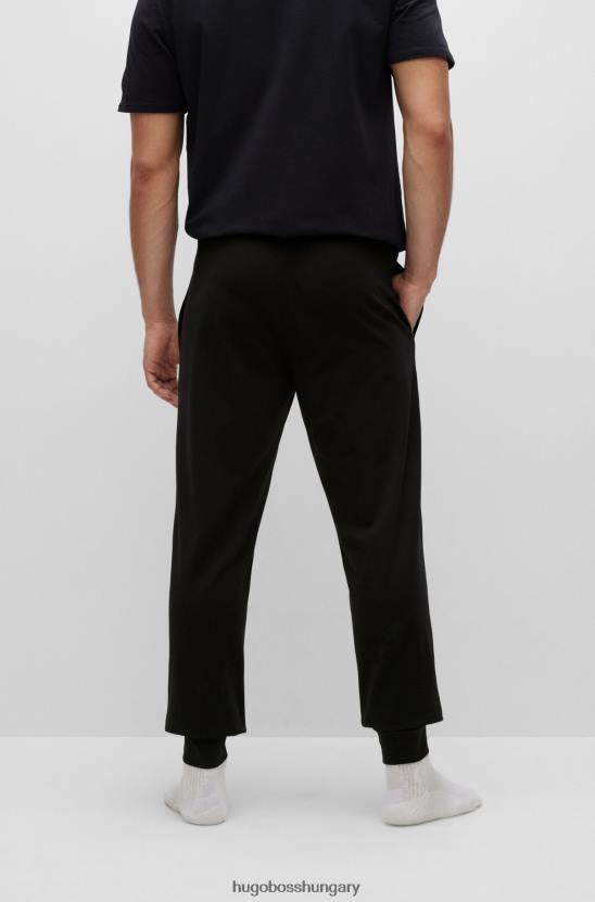 Hugo Boss Stretch-pamut pizsama alsó hugo fekete logóval 80P61441 fekete