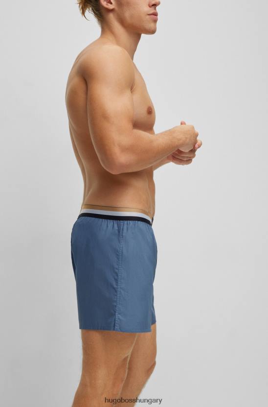 Hugo Boss két csomag pizsama rövidnadrág jellegzetes csíkos derékpánttal kék hugo 80P62013 kék