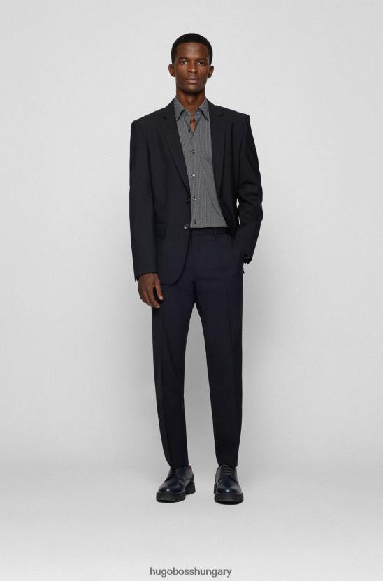 Hugo Boss fekete karcsúsított ing pezsgő-fuvola motívummal hugo 80P64497 fekete