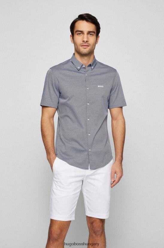 Hugo Boss hugo normál szabású mez ing legombolható gallérral sötétkék 80P61887 sötétkék