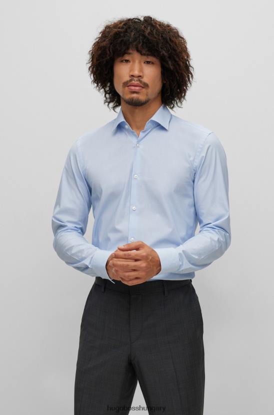Hugo Boss hugo slim-fit ing strukturált stretch pamut világoskék színben 80P62412 világoskék