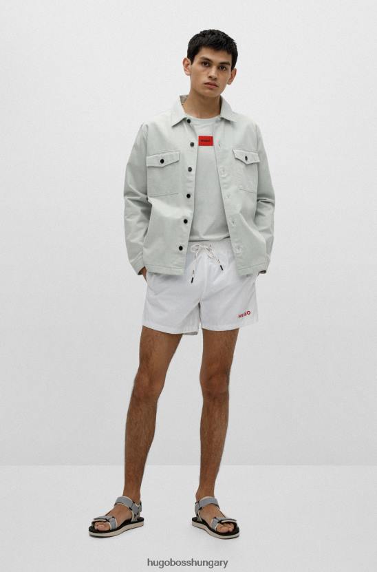 Hugo Boss hugo világoszöld, túlméretezett szabású oversing biopamutból, logóval 80P64463 világos zöld
