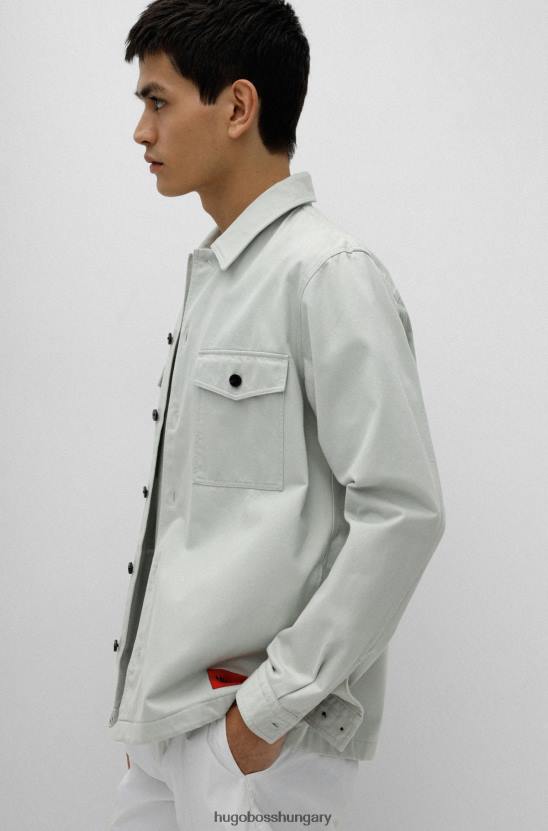 Hugo Boss hugo világoszöld, túlméretezett szabású oversing biopamutból, logóval 80P64463 világos zöld