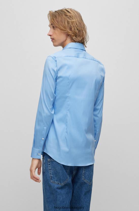 Hugo Boss kék hugo slim-fit ing pamutkeverék poplinból 80P63096 kék
