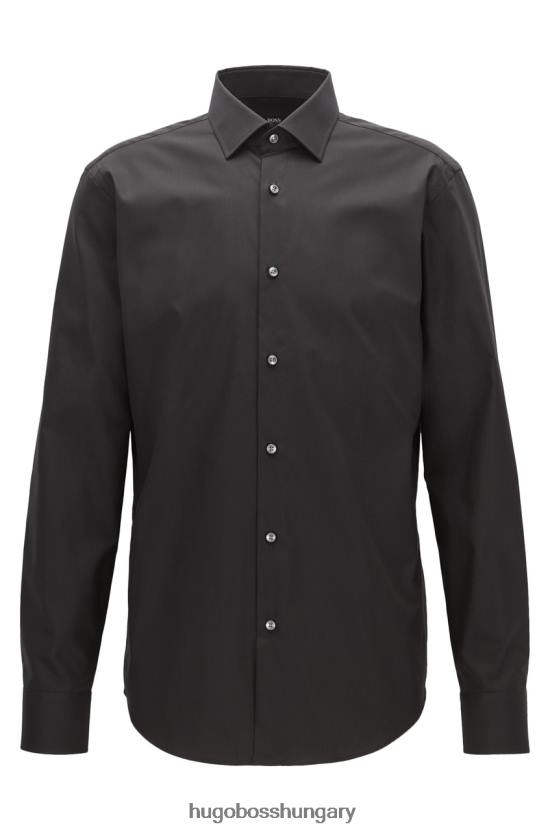 Hugo Boss l/s ing - gerton - 50380464 fekete 80P6444 fekete/tengerészet/ég/fehér