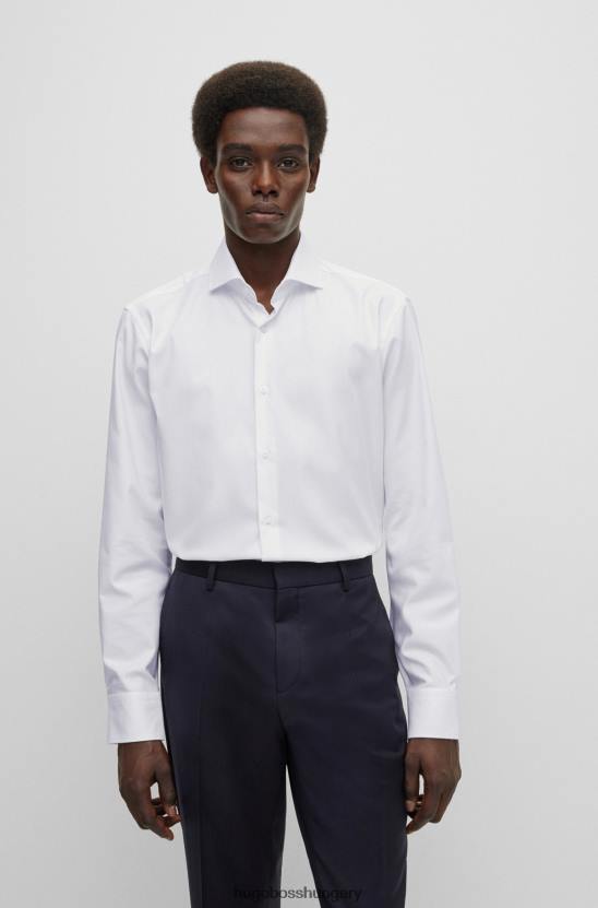 Hugo Boss normál szabású ing könnyen vasalható sztreccs pamut twill hugo fehér színben 80P62070 fehér