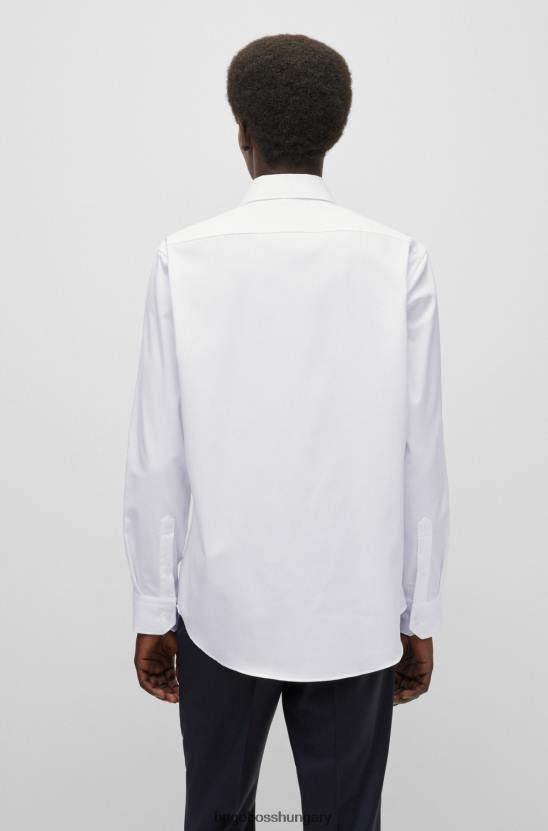 Hugo Boss normál szabású ing könnyen vasalható sztreccs pamut twill hugo fehér színben 80P62070 fehér