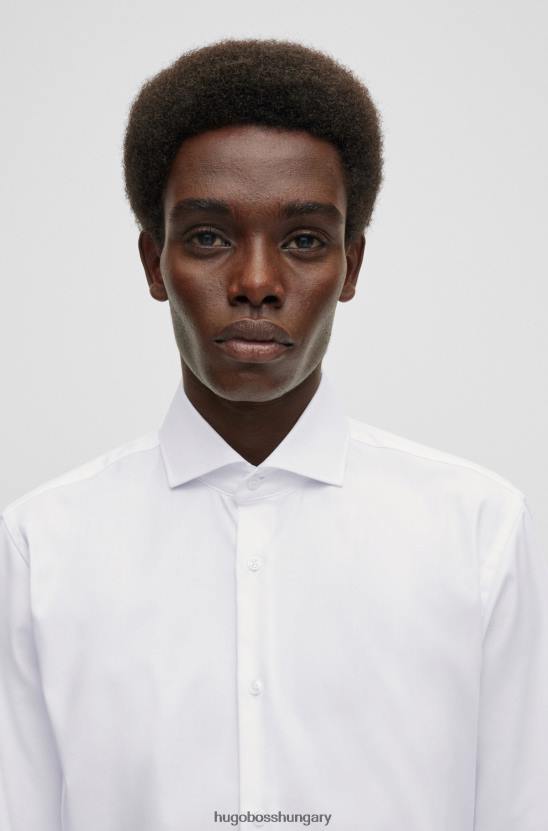 Hugo Boss normál szabású ing könnyen vasalható sztreccs pamut twill hugo fehér színben 80P62070 fehér