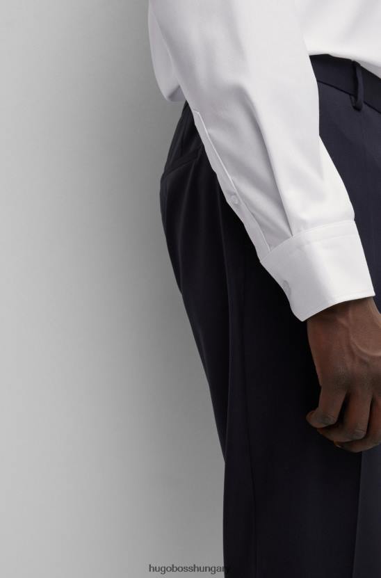 Hugo Boss normál szabású ing könnyen vasalható sztreccs pamut twill hugo fehér színben 80P62070 fehér