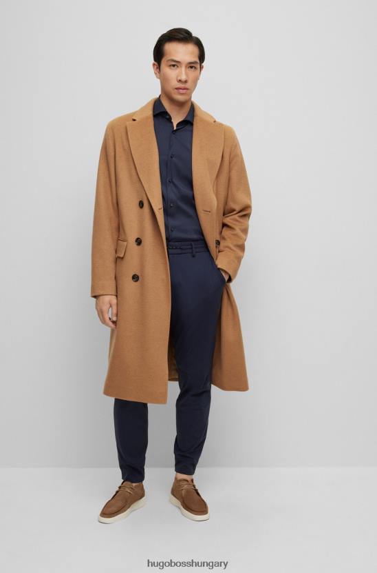 Hugo Boss vékony szabású ing könnyen vasalható pamutkeverék poplin hugo sötétkék színben 80P61946 sötétkék