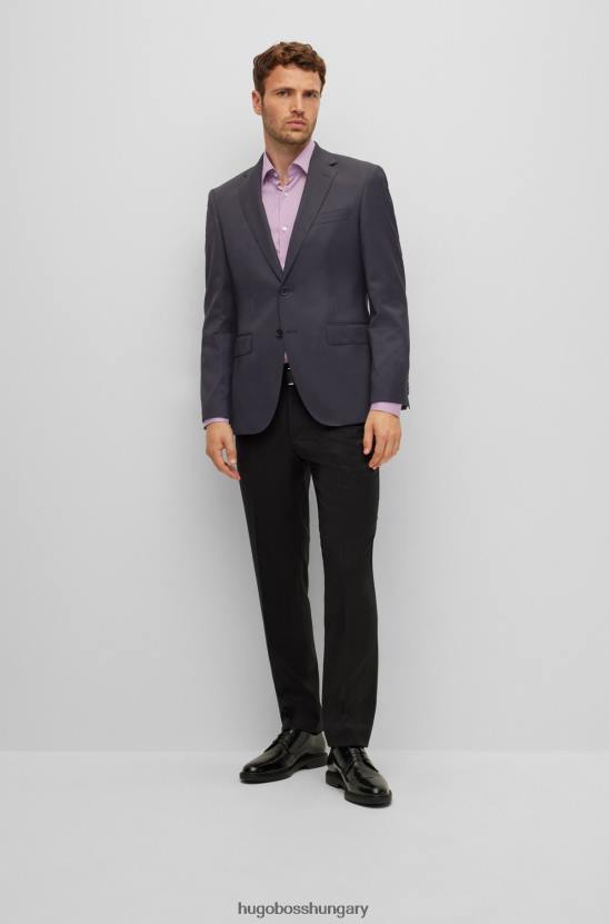 Hugo Boss vékony szabású ing könnyen vasalható, rugalmas anyagból, hugo világoslila 80P62824 világos lila