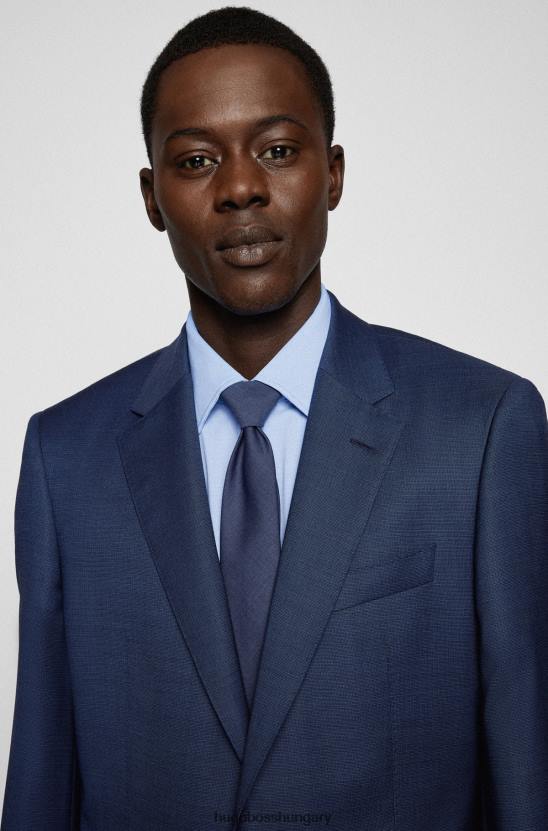 Hugo Boss világoskék hugo slim-fit ing teljesítmény-sztreccs dobby mezben 80P61352 világoskék