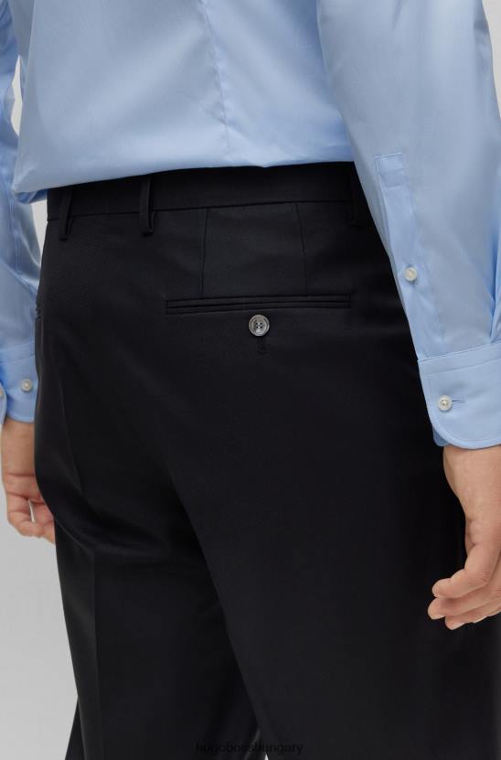 Hugo Boss világoskék vékony szabású ing könnyen vasalható pamutkeverék poplin hugo anyagból 80P61945 világoskék