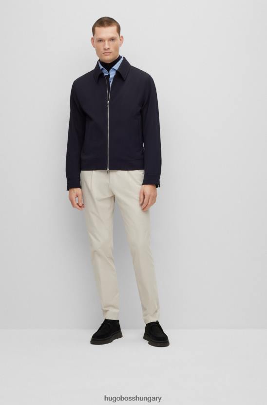 Hugo Boss világoskék vékony szabású ing pamutkeverék hugo anyagból 80P64597 világoskék