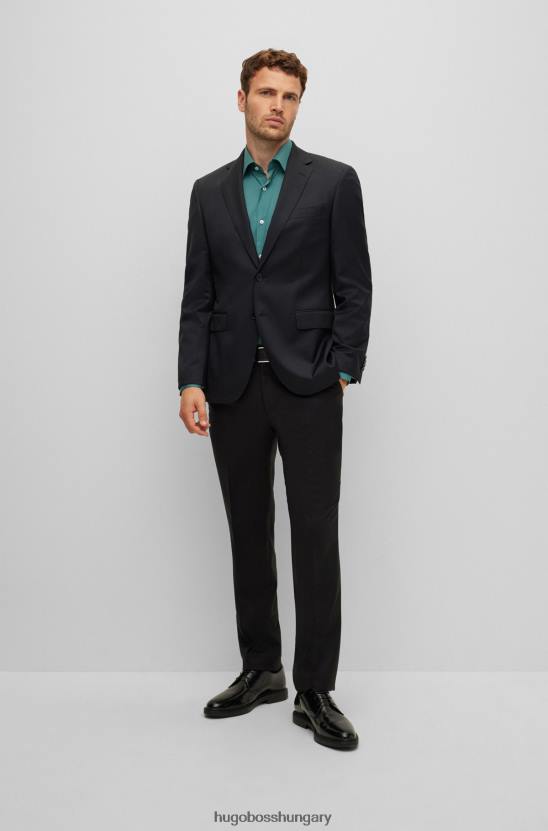 Hugo Boss zöld hugo vékony szabású ing könnyen vasalható, rugalmas anyagból 80P62825 zöld