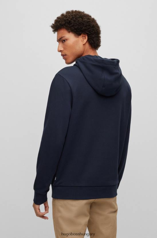 Hugo Boss frottír kapucnis kapucnis logó 80P61483 sötétkék