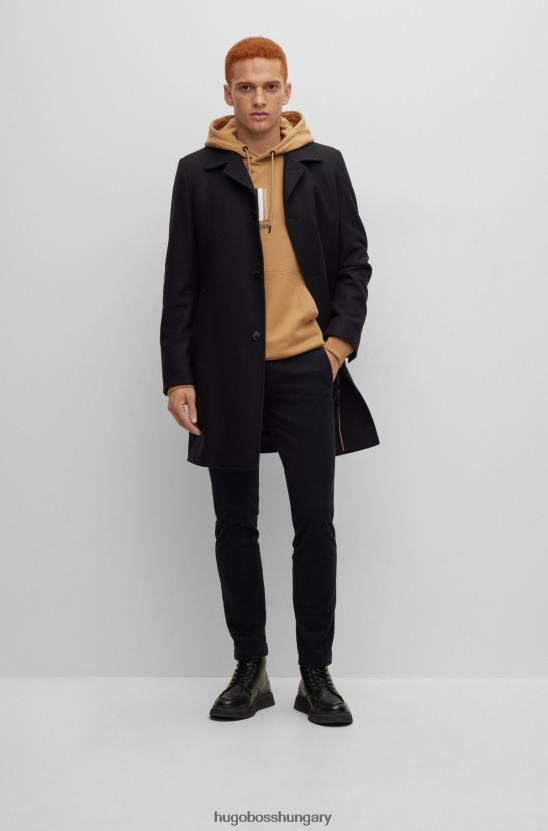 Hugo Boss frottír kapucnis pulcsi 80P61484 bézs