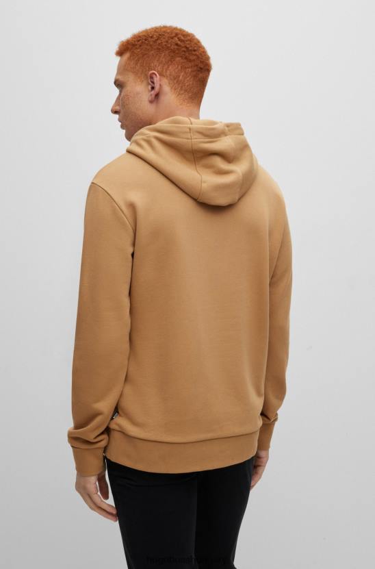 Hugo Boss frottír kapucnis pulcsi 80P61484 bézs