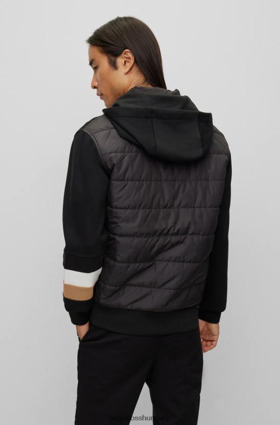Hugo Boss hibrid cipzáras kapucnis kapucnis hátsó fekete hugóval 80P62234 fekete