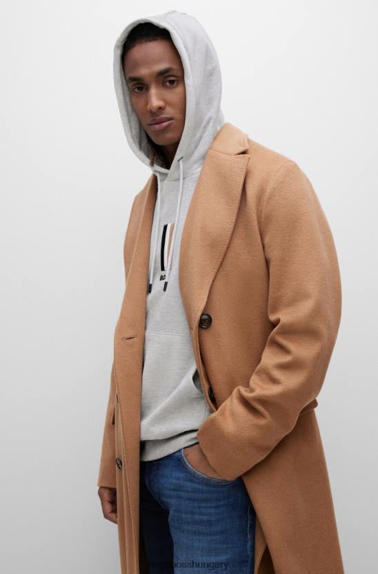 Hugo Boss kapucnis francia frottír logóval 80P61482 világos szürke