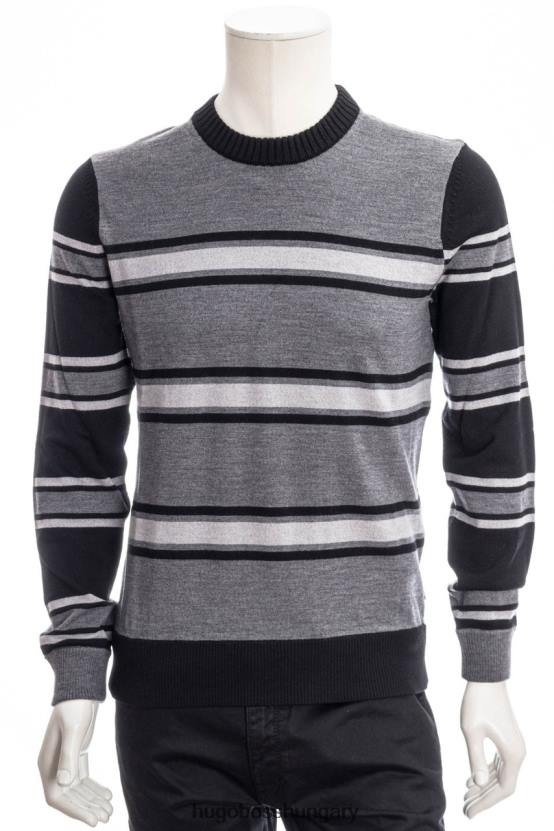 Hugo Boss kötött nelson 50457732 fekete 80P6170 fekete/középszürke