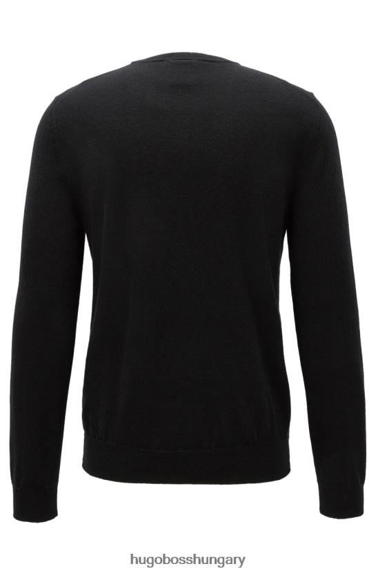 Hugo Boss kasmír kötött - t-borello - 50374410 teve 80P6457 teve/fekete/tengerészet