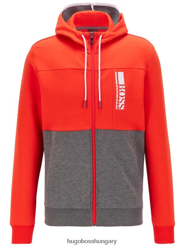 Hugo Boss cipzáras kapucnis, 50447024 sötétkék 80P6239 sötétkék/szürke/narancs