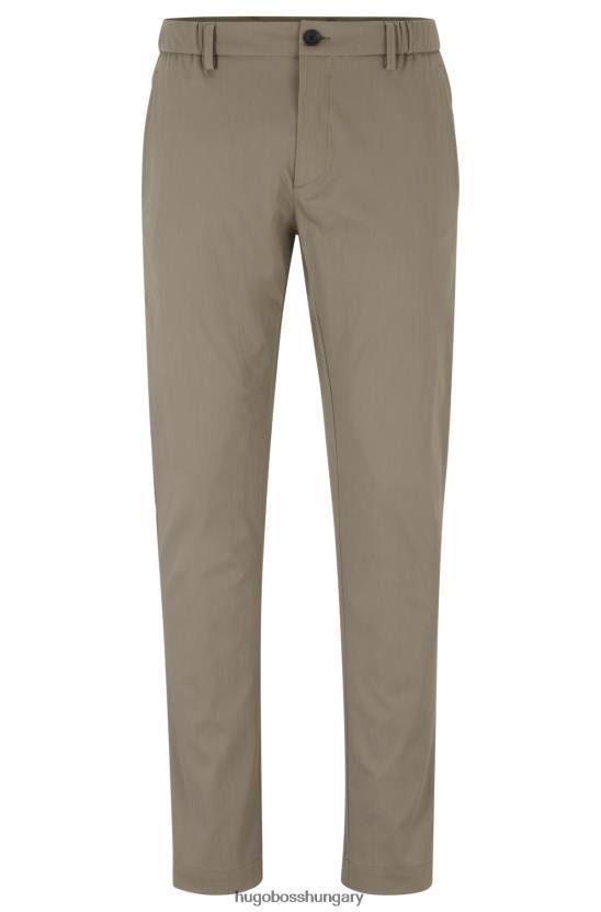 Hugo Boss Barna hugo slim-fit nadrág bio-pamut keverékből 80P63320 barna