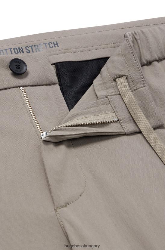 Hugo Boss Barna hugo slim-fit nadrág bio-pamut keverékből 80P63320 barna