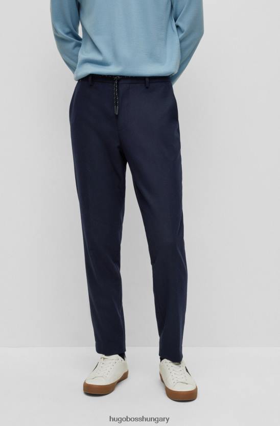 Hugo Boss Sötétkék hugo slim-fit nadrág teljesítmény-sztreccs anyagból 80P62035 sötétkék